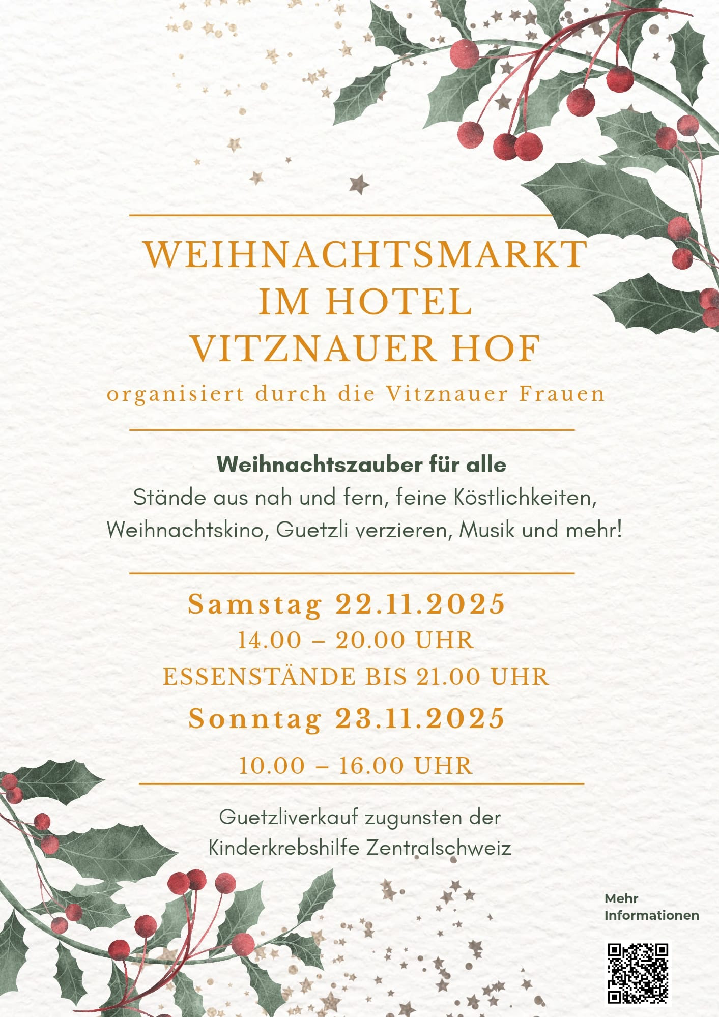 Plakat Vitznauerweihnachtsmarkt 2025