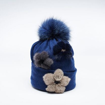 Mützen-Schal aus Wollstrick